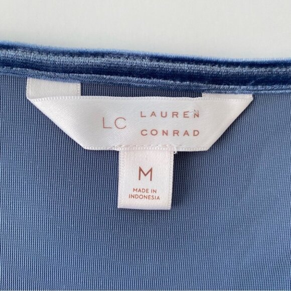 Lauren Conrad surplice top with elasticized waist & long sleeves, stretch - Picture 9 of 11